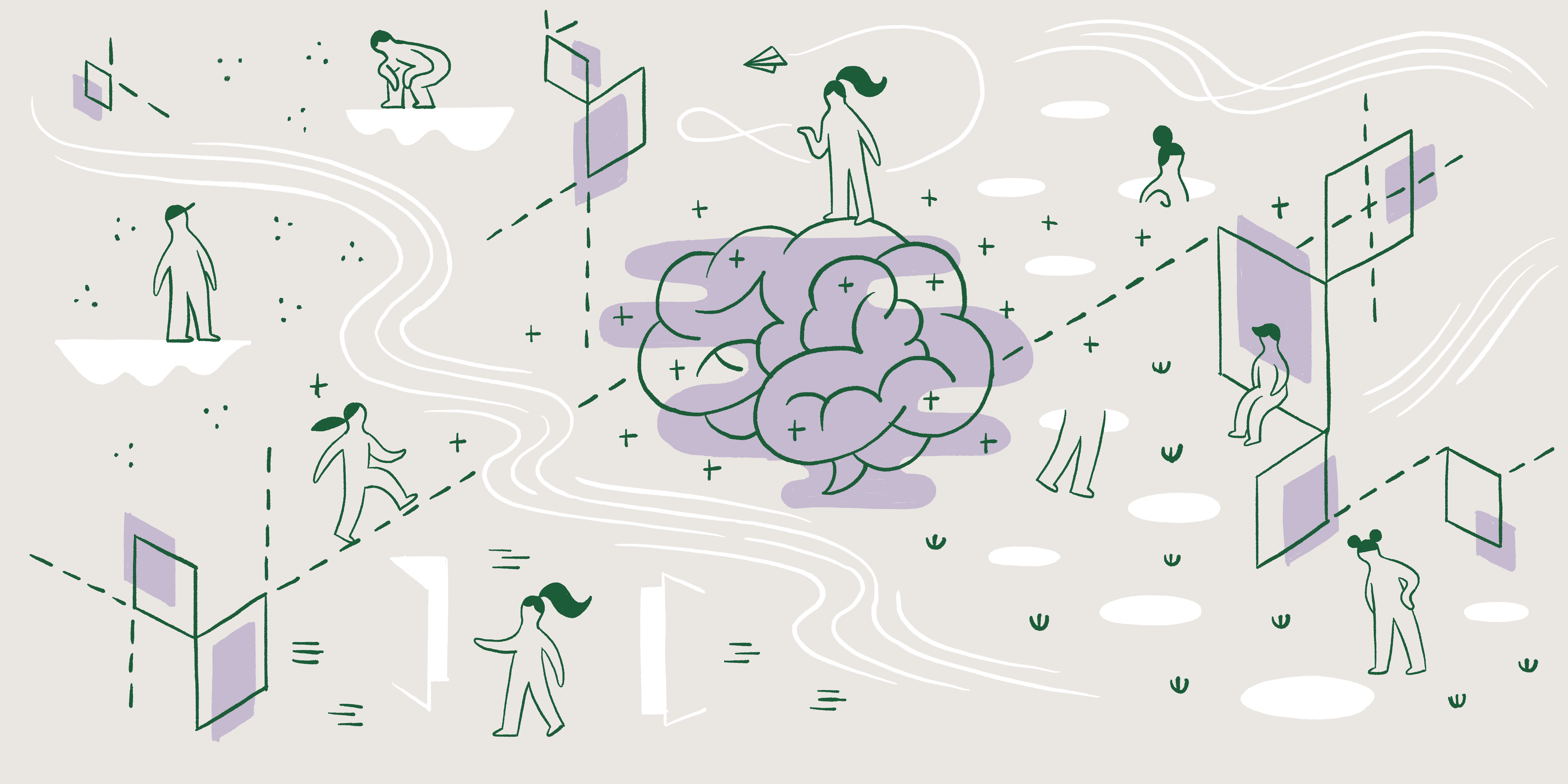 Illustration om indsigt og beslutning